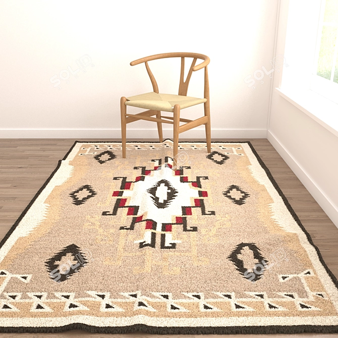 Versatile Set of 6 Rugs 3D model image 2