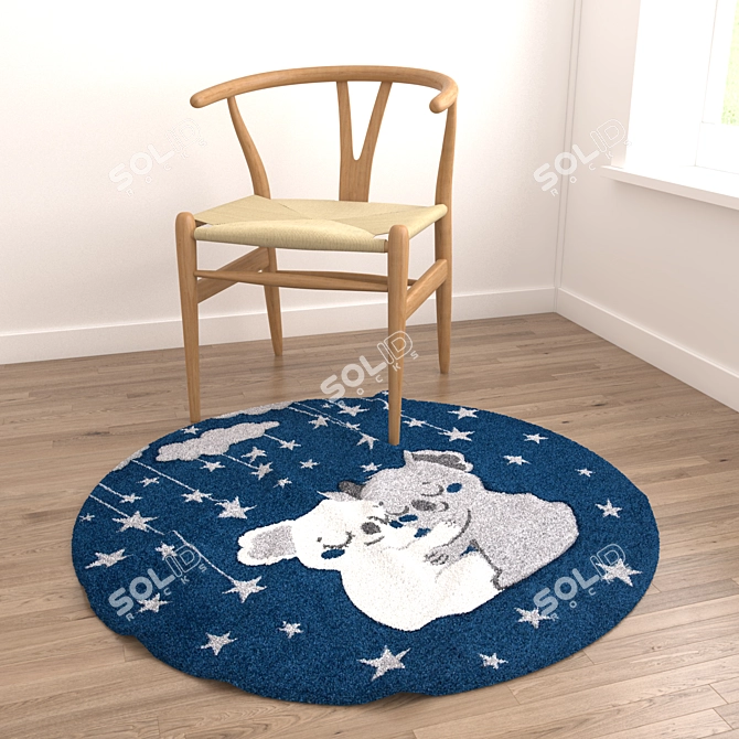 Versatile Set of 8 Rug Models 3D model image 2