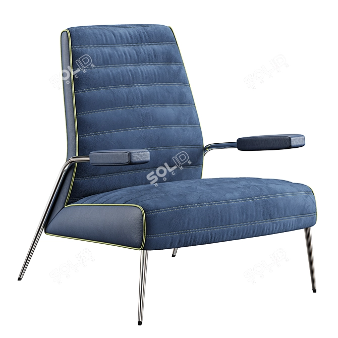 Modern Slip Chair: Customize Color, TurboSmooth, 780x860xh930mm 3D model image 1