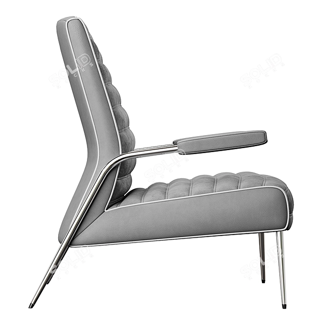 Modern Slip Chair: Customize Color, TurboSmooth, 780x860xh930mm 3D model image 2