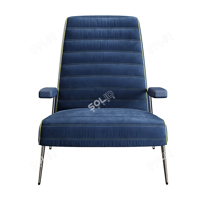 Modern Slip Chair: Customize Color, TurboSmooth, 780x860xh930mm 3D model image 3