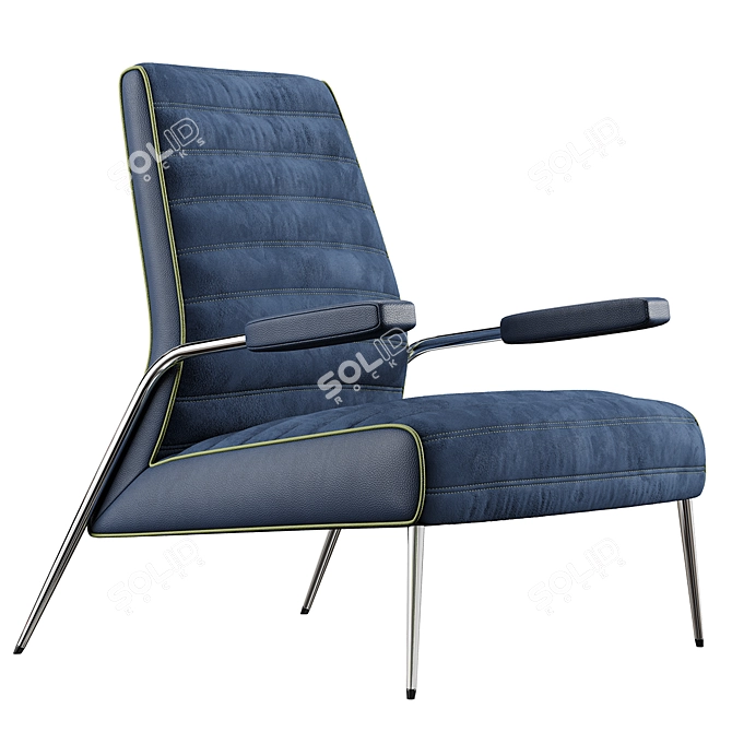 Modern Slip Chair: Customize Color, TurboSmooth, 780x860xh930mm 3D model image 4
