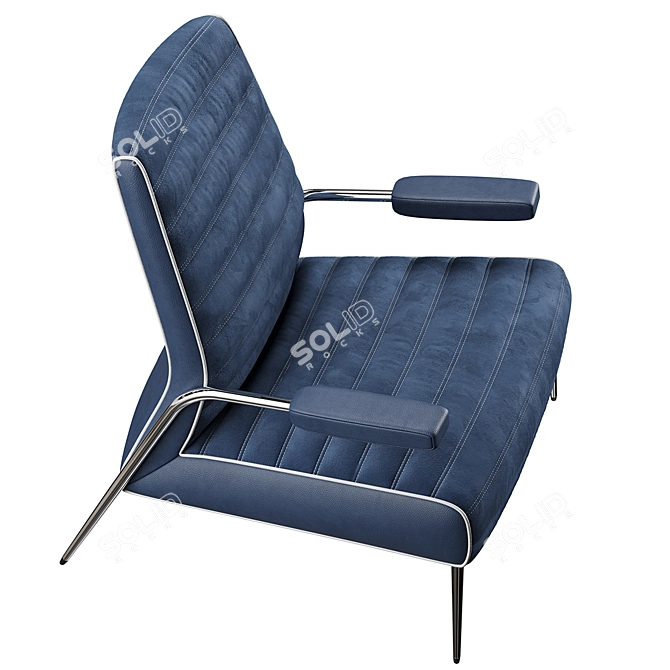 Modern Slip Chair: Customize Color, TurboSmooth, 780x860xh930mm 3D model image 5