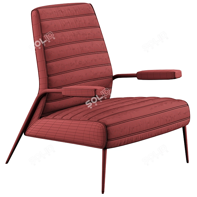 Modern Slip Chair: Customize Color, TurboSmooth, 780x860xh930mm 3D model image 6