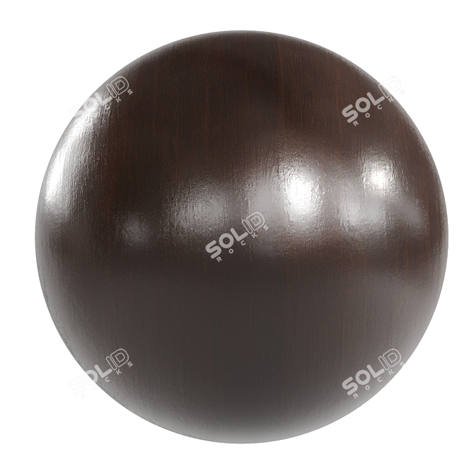 Sleek Brown Timber 3D model image 1