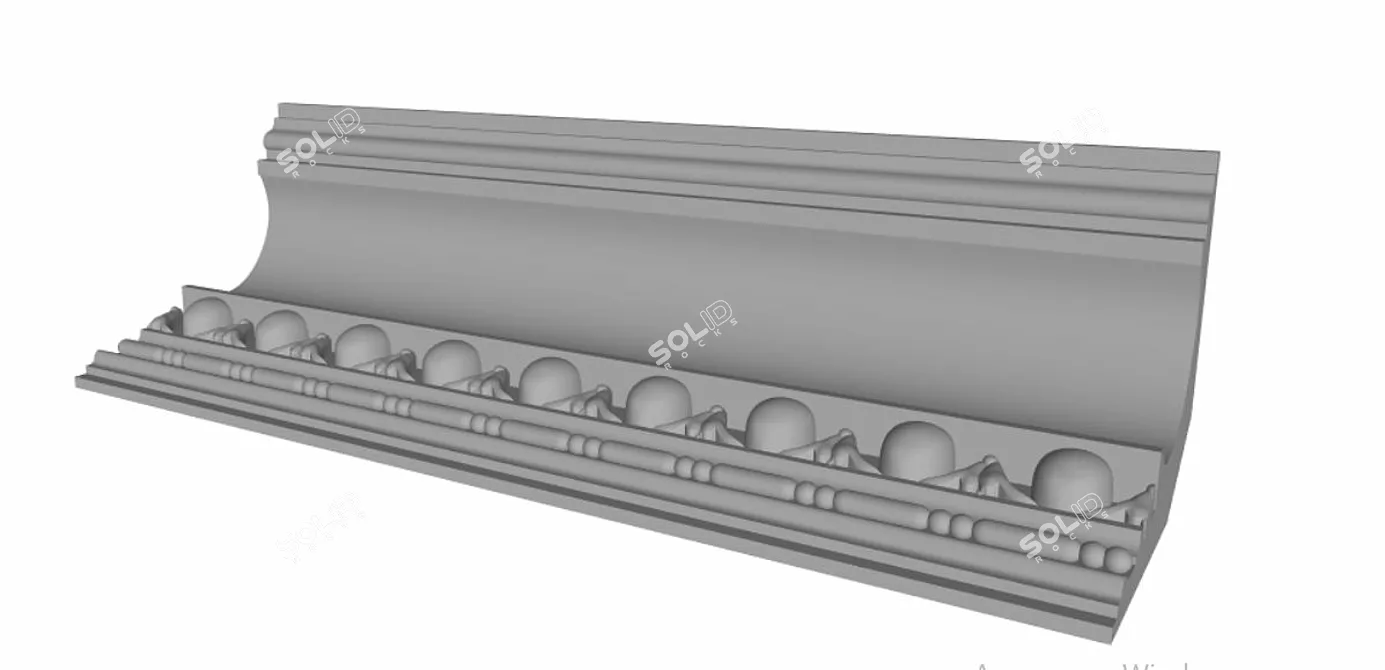 Title: Ornamental Plaster Cornice | KV523 3D model image 2