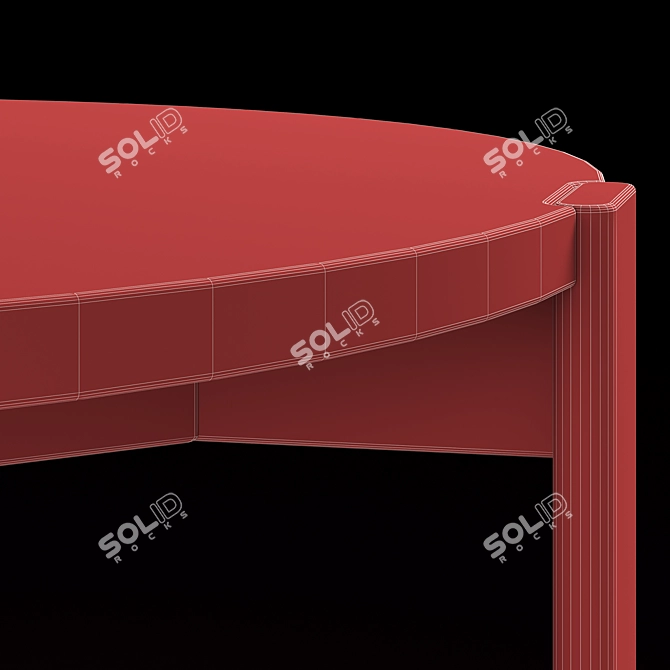 Elegant Walnut Coffee Table 3D model image 4