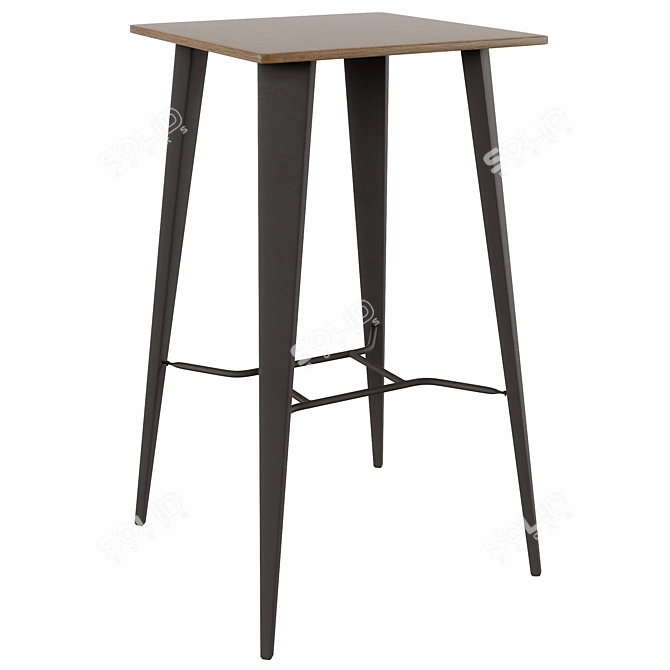 Malira 60x60 Rustic Workshop Table 3D model image 1