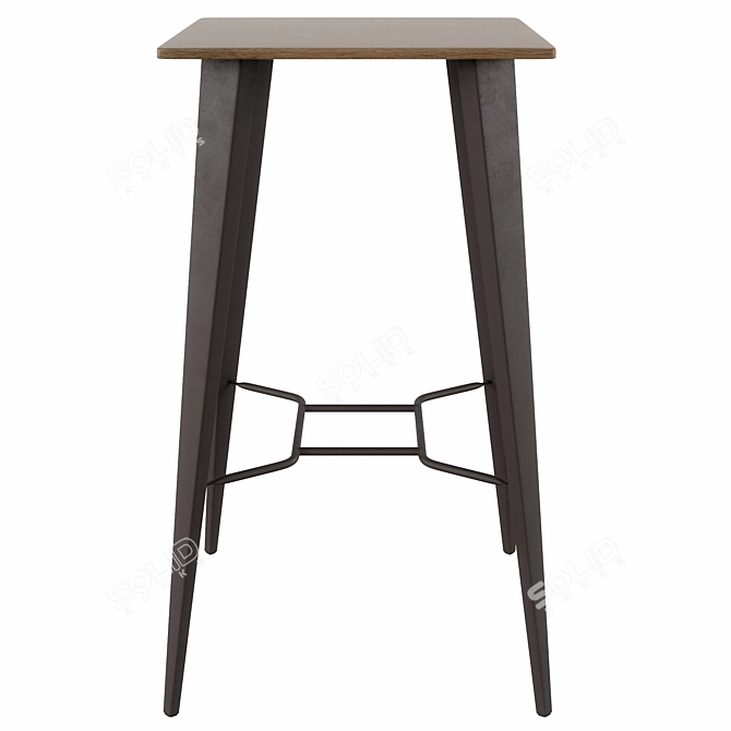 Malira 60x60 Rustic Workshop Table 3D model image 2