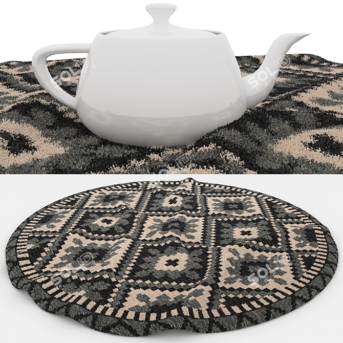 Versatile Rug Set: 8 Designs incl. VRayFur & Displacement Mods 3D model image 4