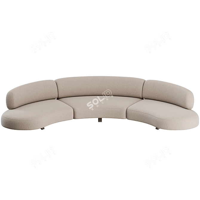 Elegant Vao 380 Curved Sofa 3D model image 6