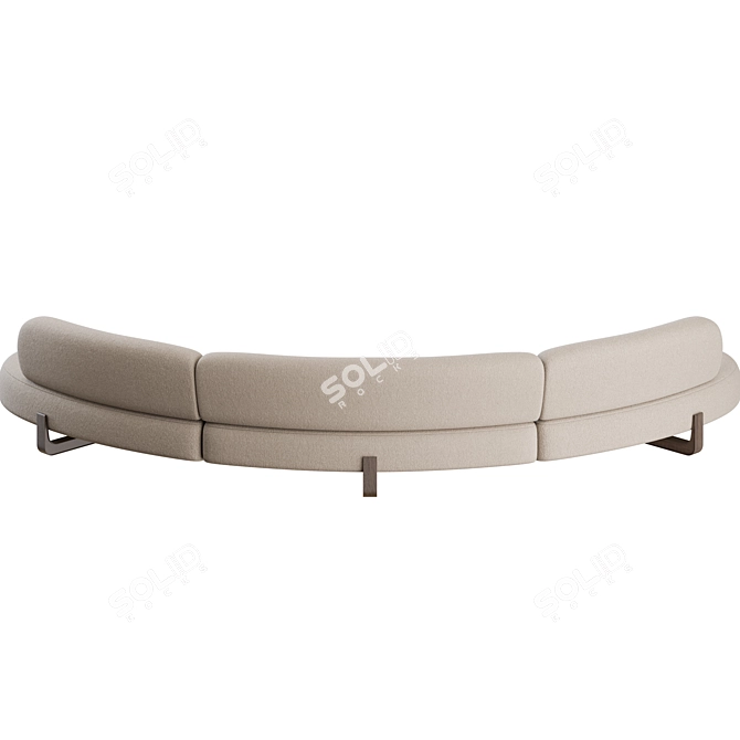 Elegant Vao 380 Curved Sofa 3D model image 7