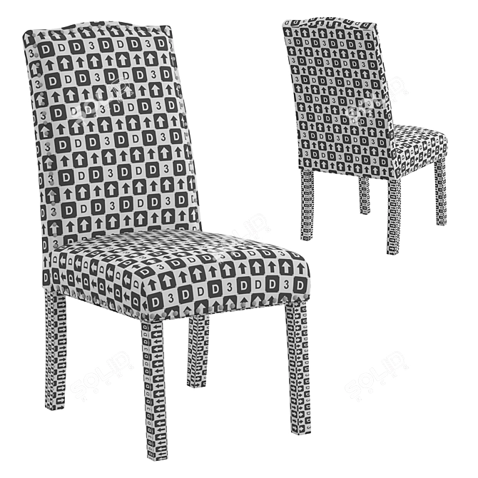 Flash Furniture Chair Parsons - Hampton Hill 3D model image 4