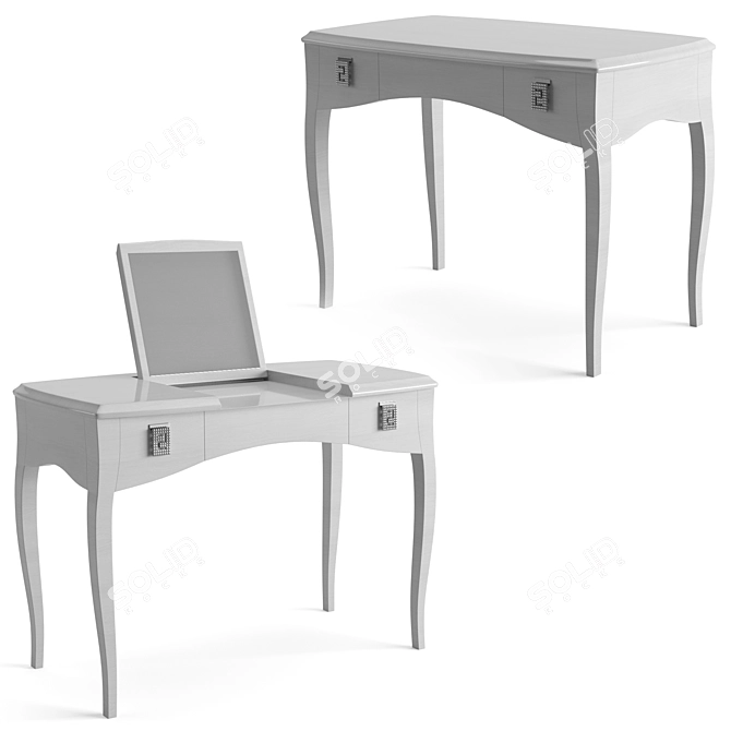 Fendi Casa Canova Beauty Desk: Sleek Elegance for your Vanity 3D model image 1