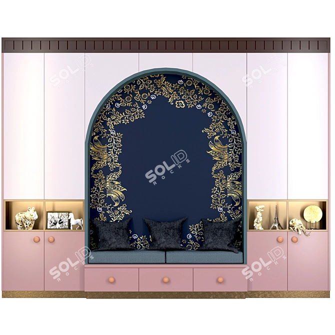 Kids Room: Wardrobe, Closet, Decor & Figurine 3D model image 3