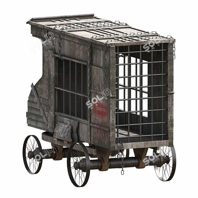 Medieval Carriage C5: High-quality 3D Model 3D model image 2