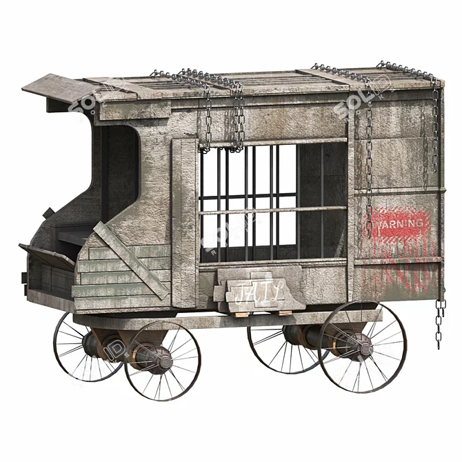 Medieval Carriage C5: High-quality 3D Model 3D model image 3