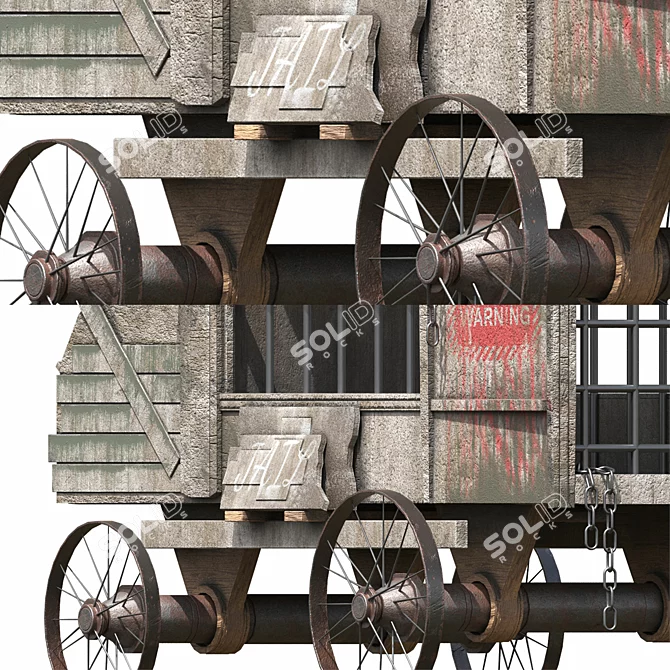 Medieval Carriage C5: High-quality 3D Model 3D model image 5