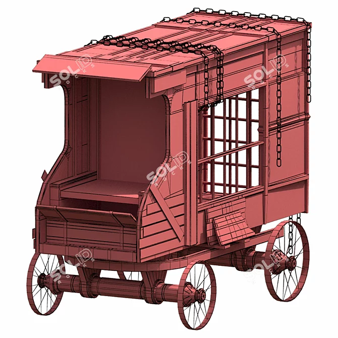 Medieval Carriage C5: High-quality 3D Model 3D model image 6