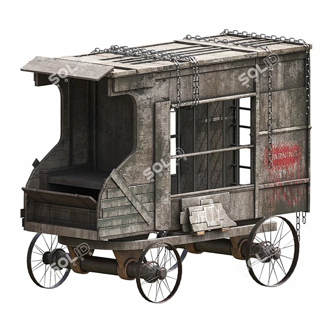 Medieval Carriage C5: High-quality 3D Model 3D model image 7