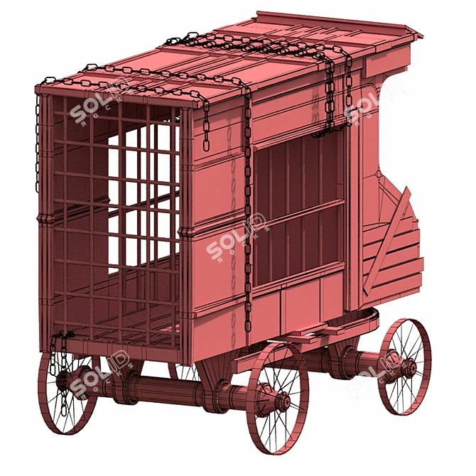 Medieval Carriage C5: High-quality 3D Model 3D model image 8
