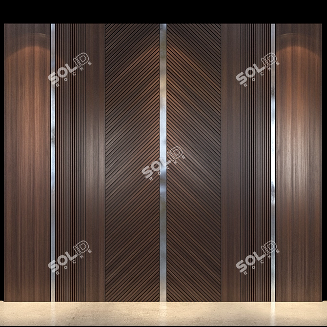 57 Wall Panel: stylish and functional 3D model image 1