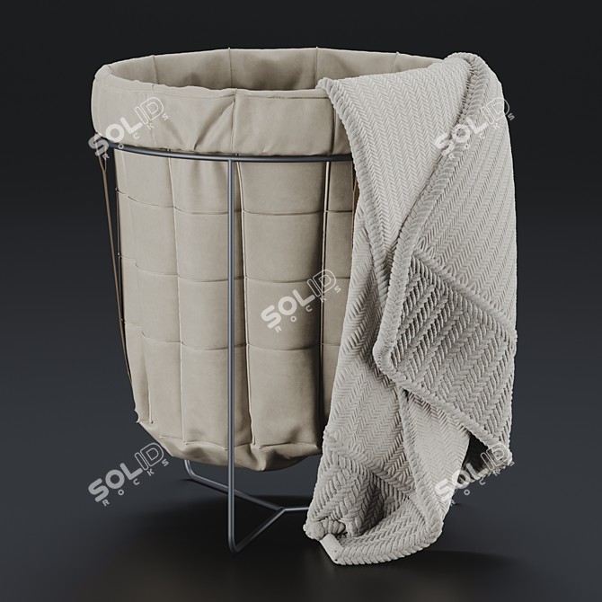 Foldable Laundry Basket 3D model image 1