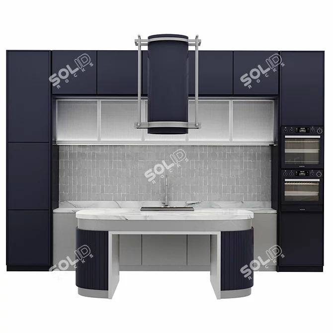 Modern Kitchen Set: 3D Model 3D model image 1