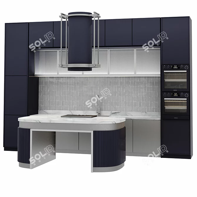 Modern Kitchen Set: 3D Model 3D model image 4