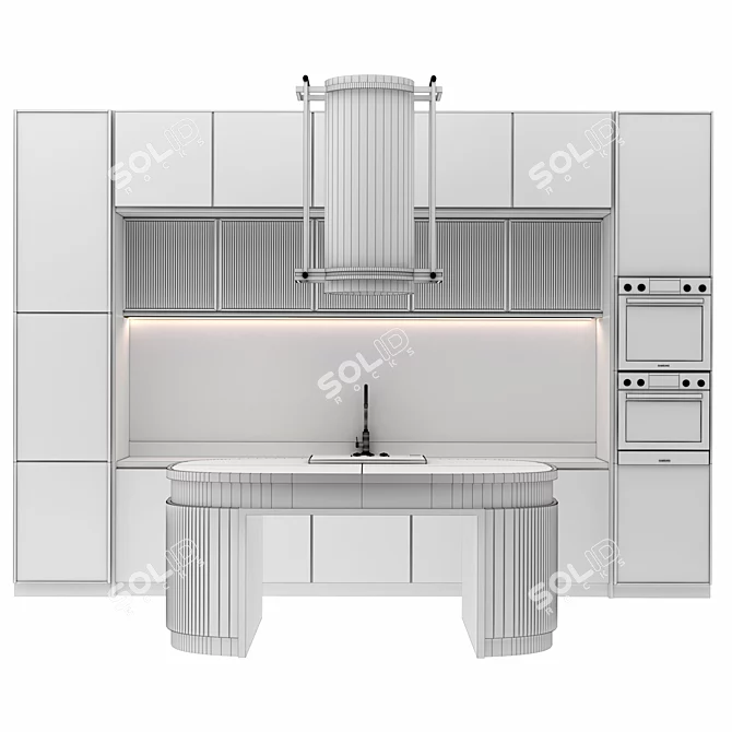 Modern Kitchen Set: 3D Model 3D model image 6