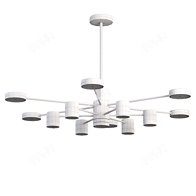 Elegant Merill Chandelier 3D model image 2