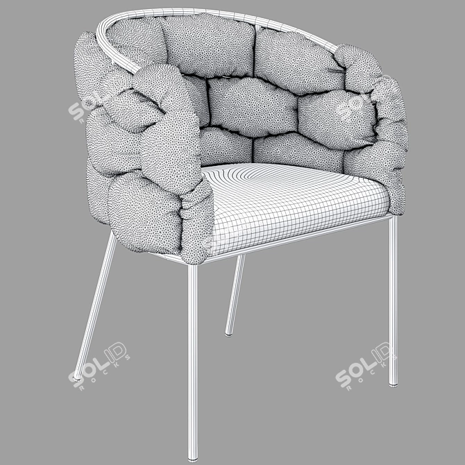 Modrest Debra - Stylish Fabric Dining Chair 3D model image 7