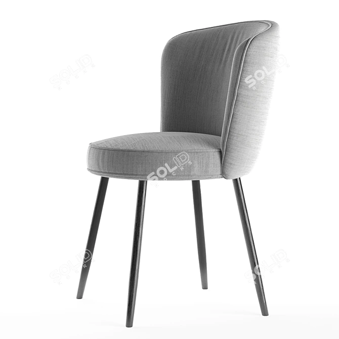 Elegant Risskov Dining Chair 3D model image 2