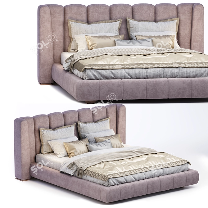 Luxury ANNIBALE Neiva Bed - Italian Elegance for Your Bedroom 3D model image 1