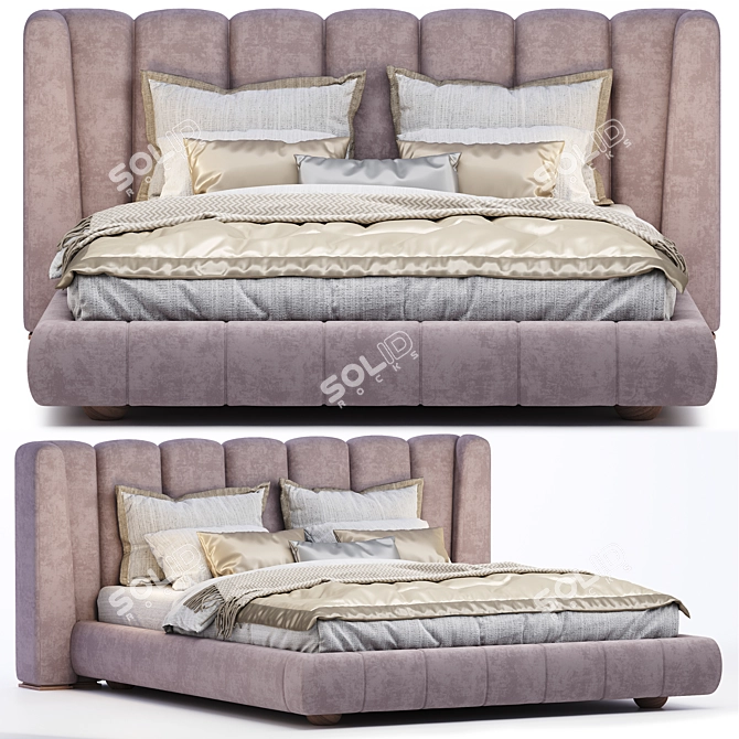 Luxury ANNIBALE Neiva Bed - Italian Elegance for Your Bedroom 3D model image 2