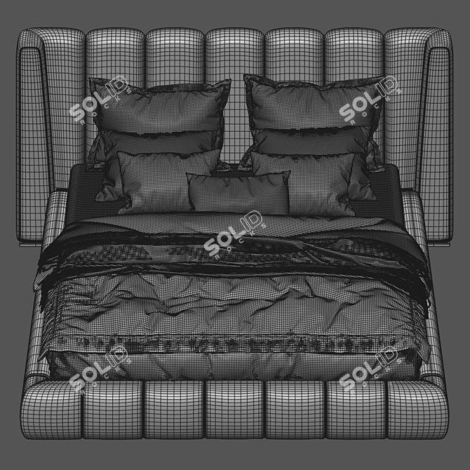 Luxury ANNIBALE Neiva Bed - Italian Elegance for Your Bedroom 3D model image 10
