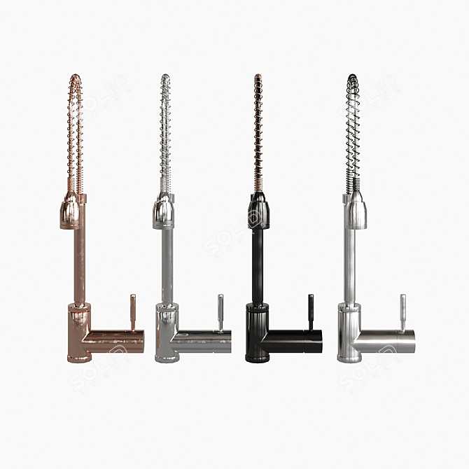 Elegant One-Handed Sink Mixer 3D model image 1