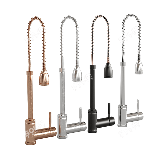 Elegant One-Handed Sink Mixer 3D model image 3