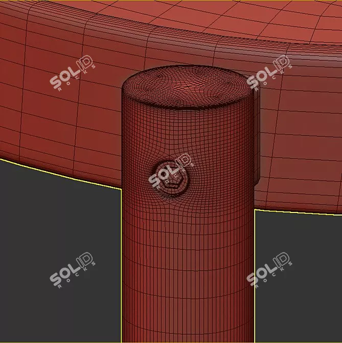 Modern Bamboo Plant Stand 3D model image 5