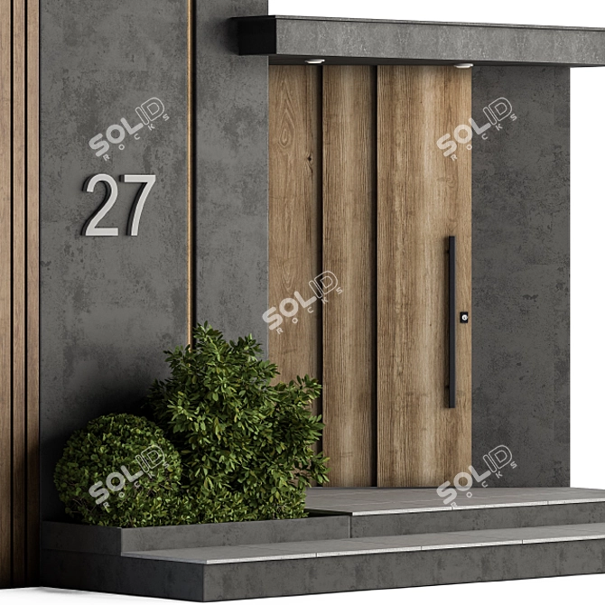 Elegant Garden Entrance Gate 3D model image 4