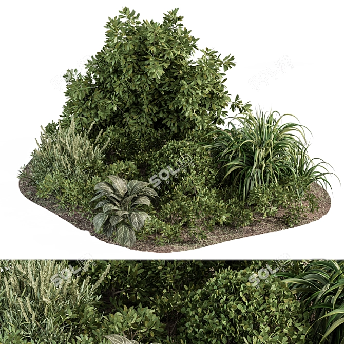 Gorgeous Garden Greenery Set 3D model image 1