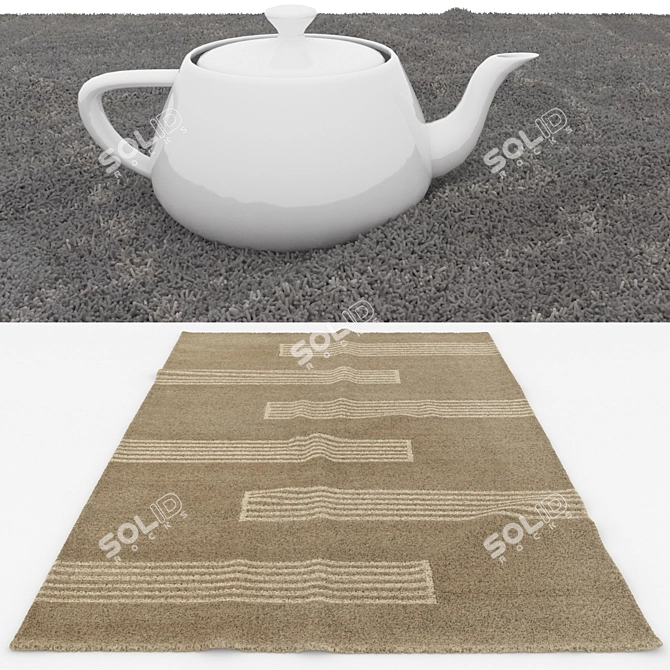 Versatile Rug Set - 6 Unique Designs 3D model image 3