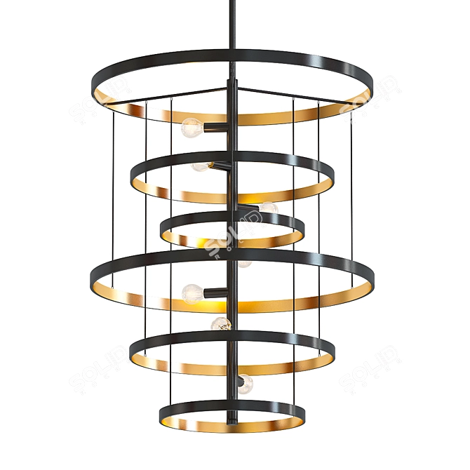 Celeste 8-Light Chandelier 3D model image 1