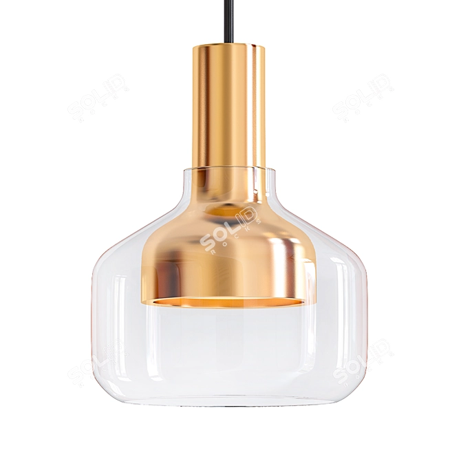 Sleek Trace 3 Pendant Light 3D model image 1