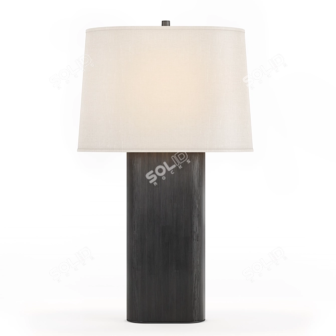 Modern Marlowe Ebony Table Lamp 3D model image 1