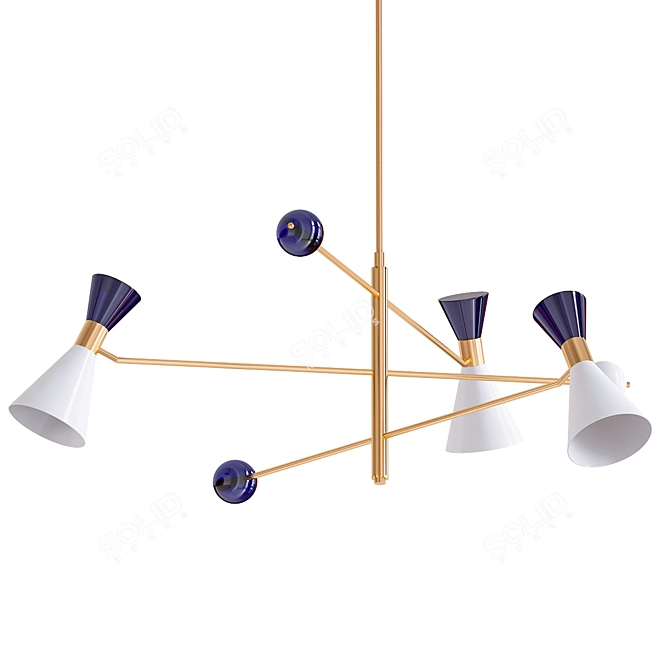 Campana Three Arm Chandelier 3D model image 1