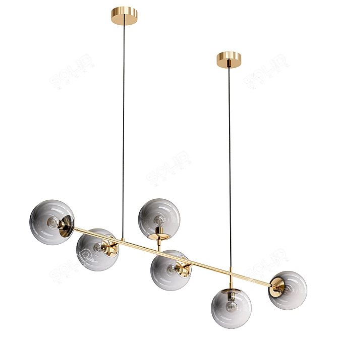 Elegant Brilliancy Pendant Light 3D model image 1