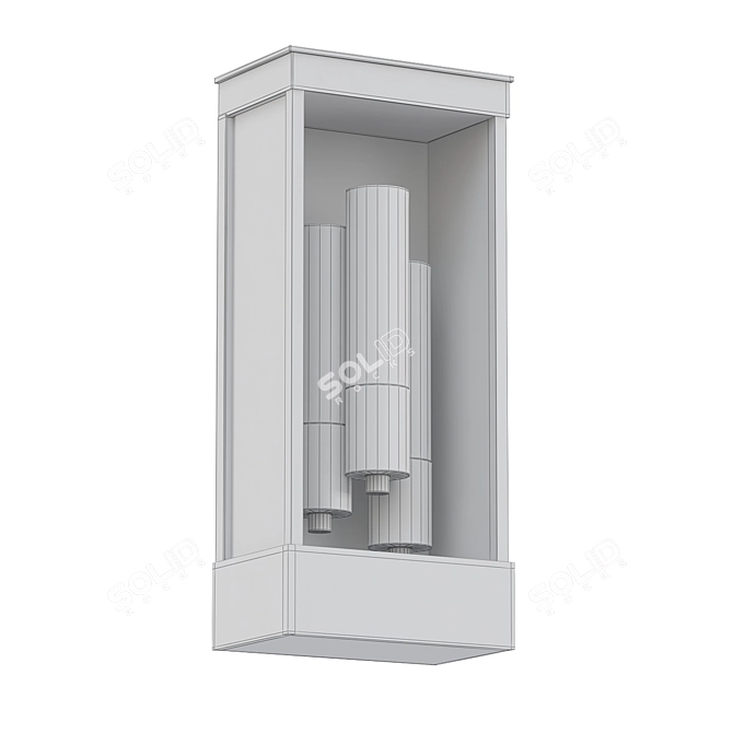 Elegant Portico Outdoor Lantern 3D model image 2