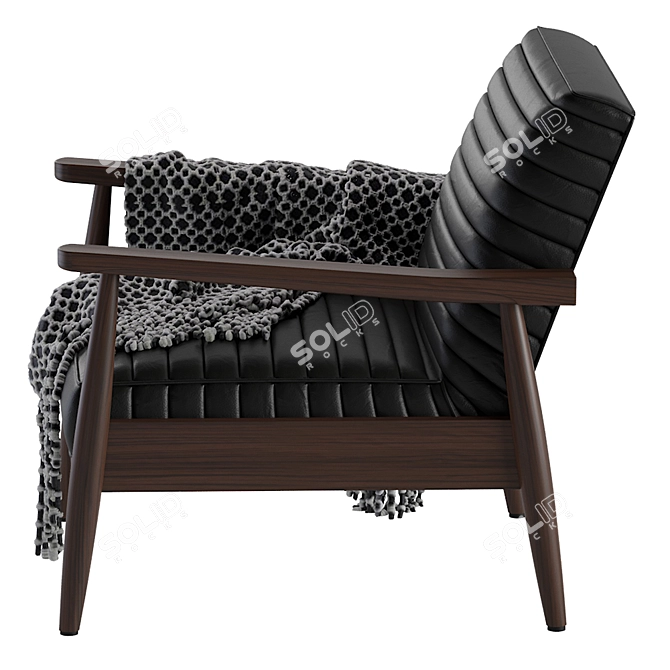 Modern Jane Leather Accent Chair 3D model image 5