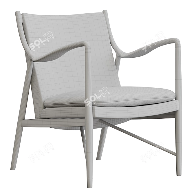 FJ 45 Easy Chair: Timeless Design 3D model image 2